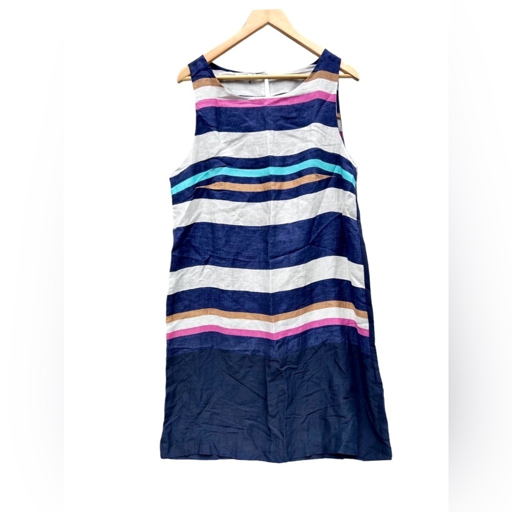 Como made in Italy linen blend striped dress